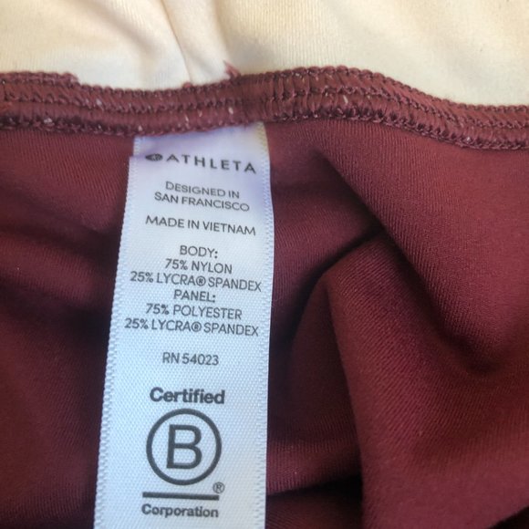 Athleta Asymmetric Elation 7/8 Tight, Red Garnet XL - Picture 7 of 15